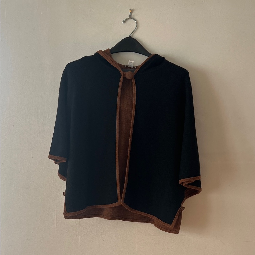 Nordstrom Black and Brown Poncho